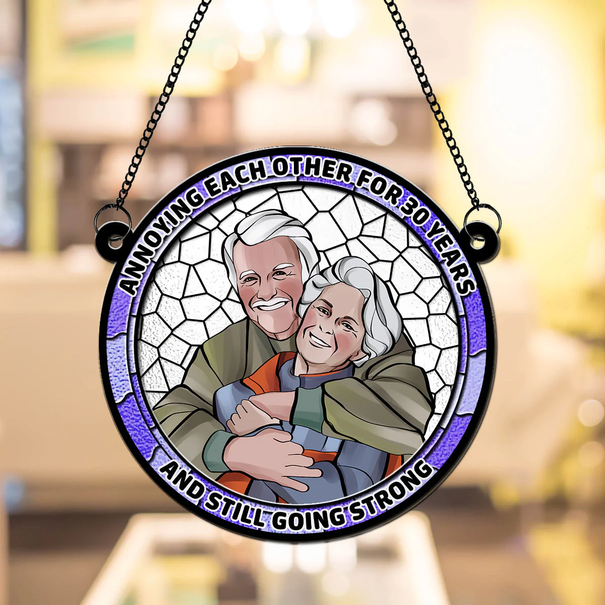 Annoying Each Other - Personalized Custom Suncatcher - Image 3