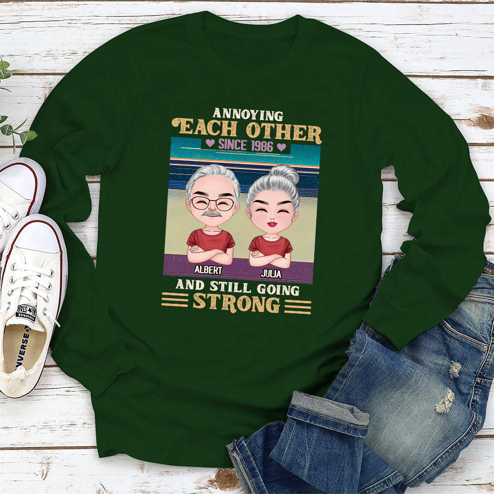 Annoying Since - Personalized Custom Long Sleeve T-shirt - Image 3