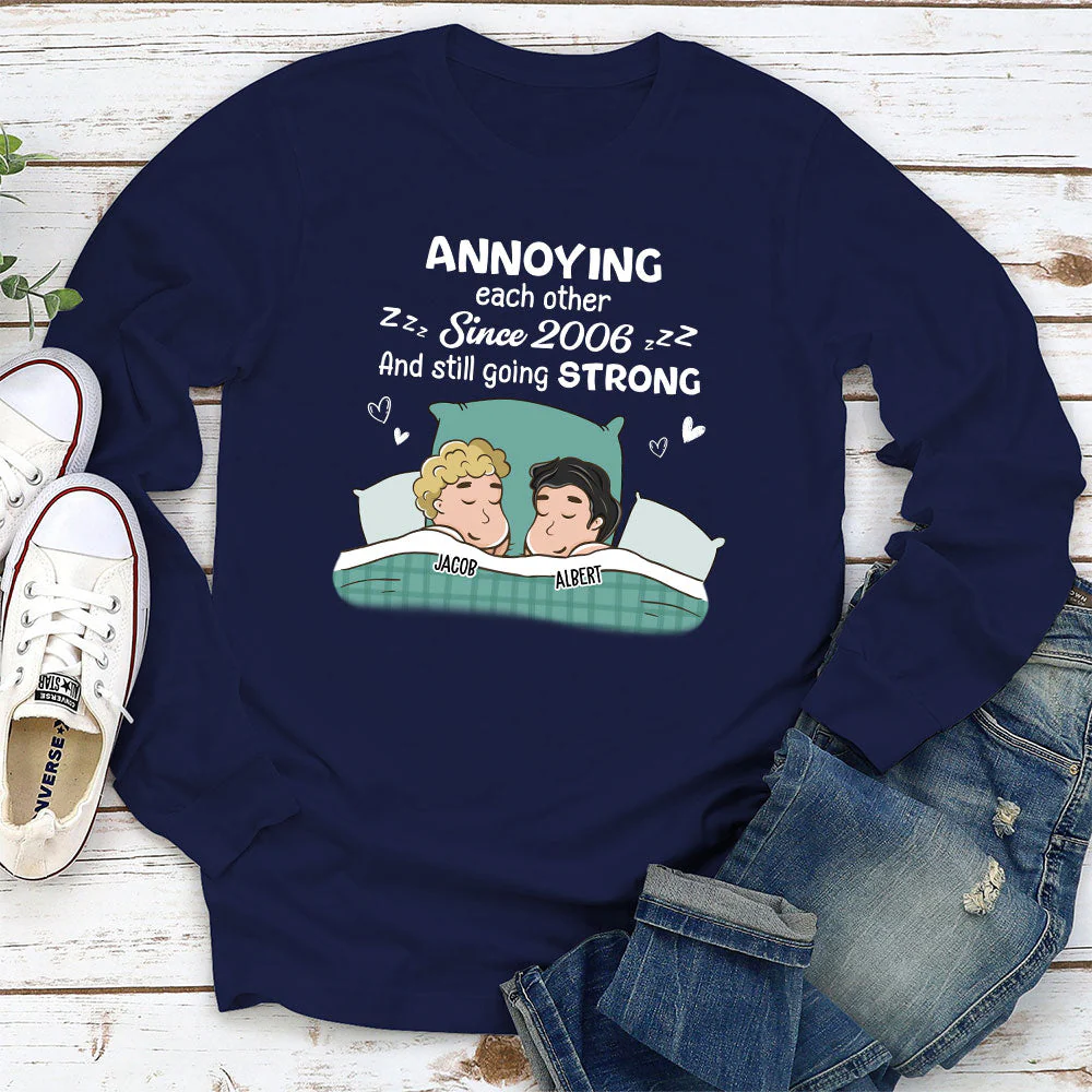 Annoying Sleeping - Personalized Custom Long Sleeve T-shirt - Image 3