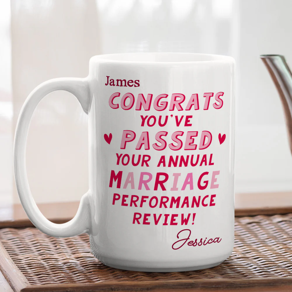 Annual Marriage Performance Review - Personalized Custom Coffee Mug - Image 5
