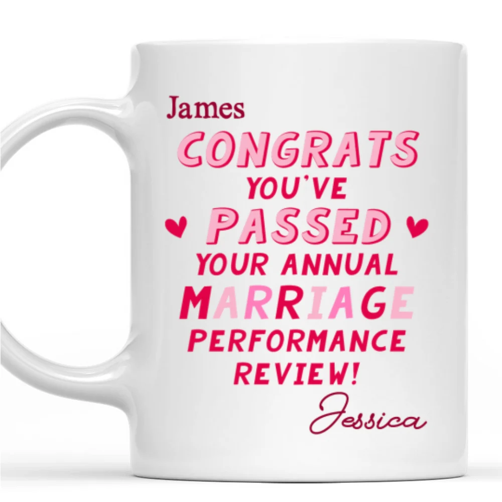Annual Marriage Performance Review - Personalized Custom Coffee Mug - Image 7