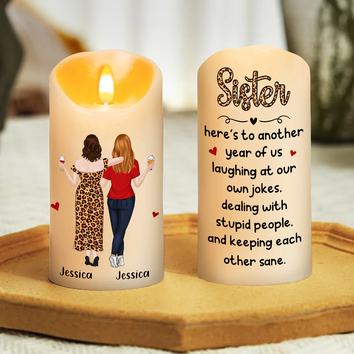 Another Year Together - Personalized Custom LED Candle - Image 3
