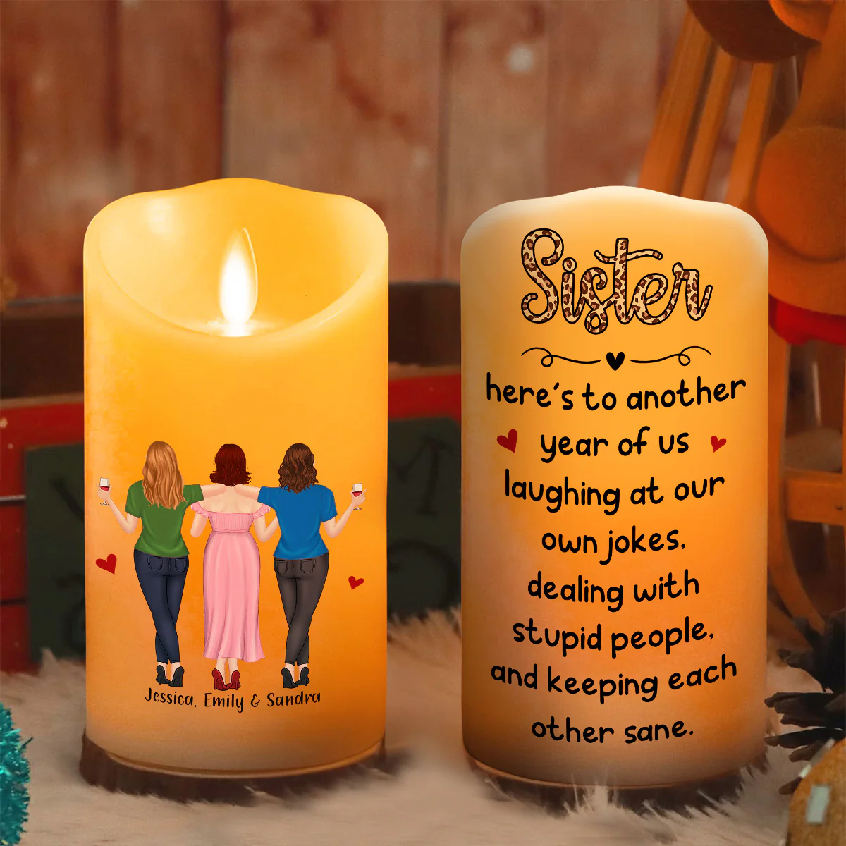 Another Year Together - Personalized Custom LED Candle - Image 5