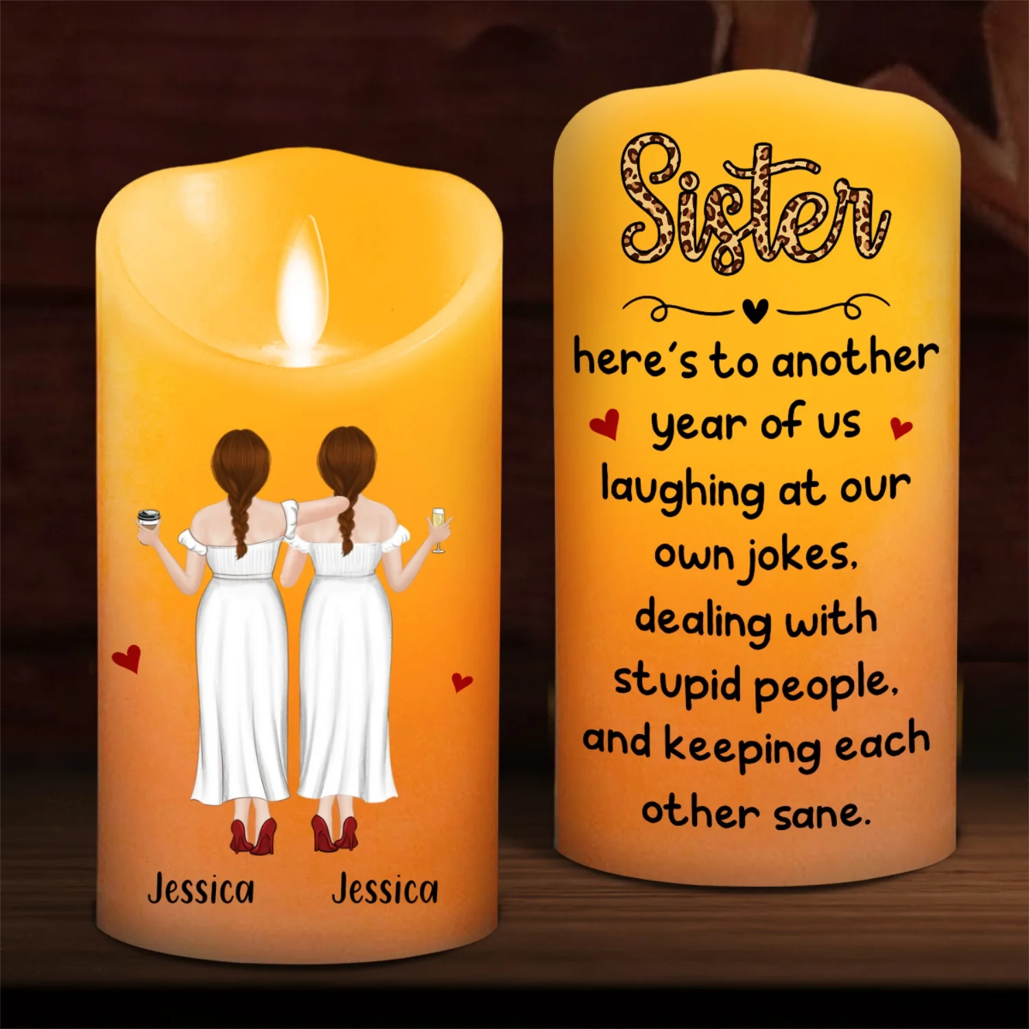 Another Year Together - Personalized Custom LED Candle - Image 7