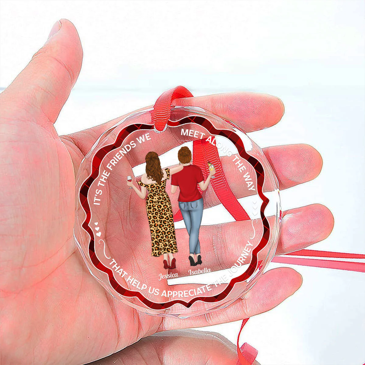 Appreciate The Journey - Personalized Custom Glass Ornament - Image 5