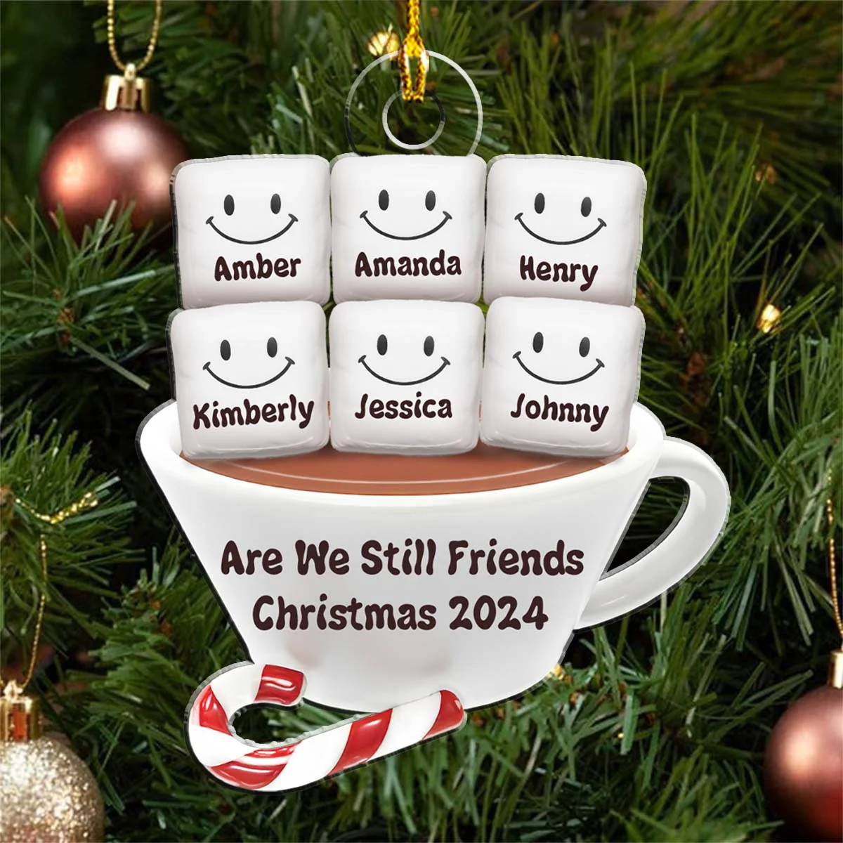 Are We Still Friends Hot CoCoa - Personalized Custom Acrylic Ornament - Image 5