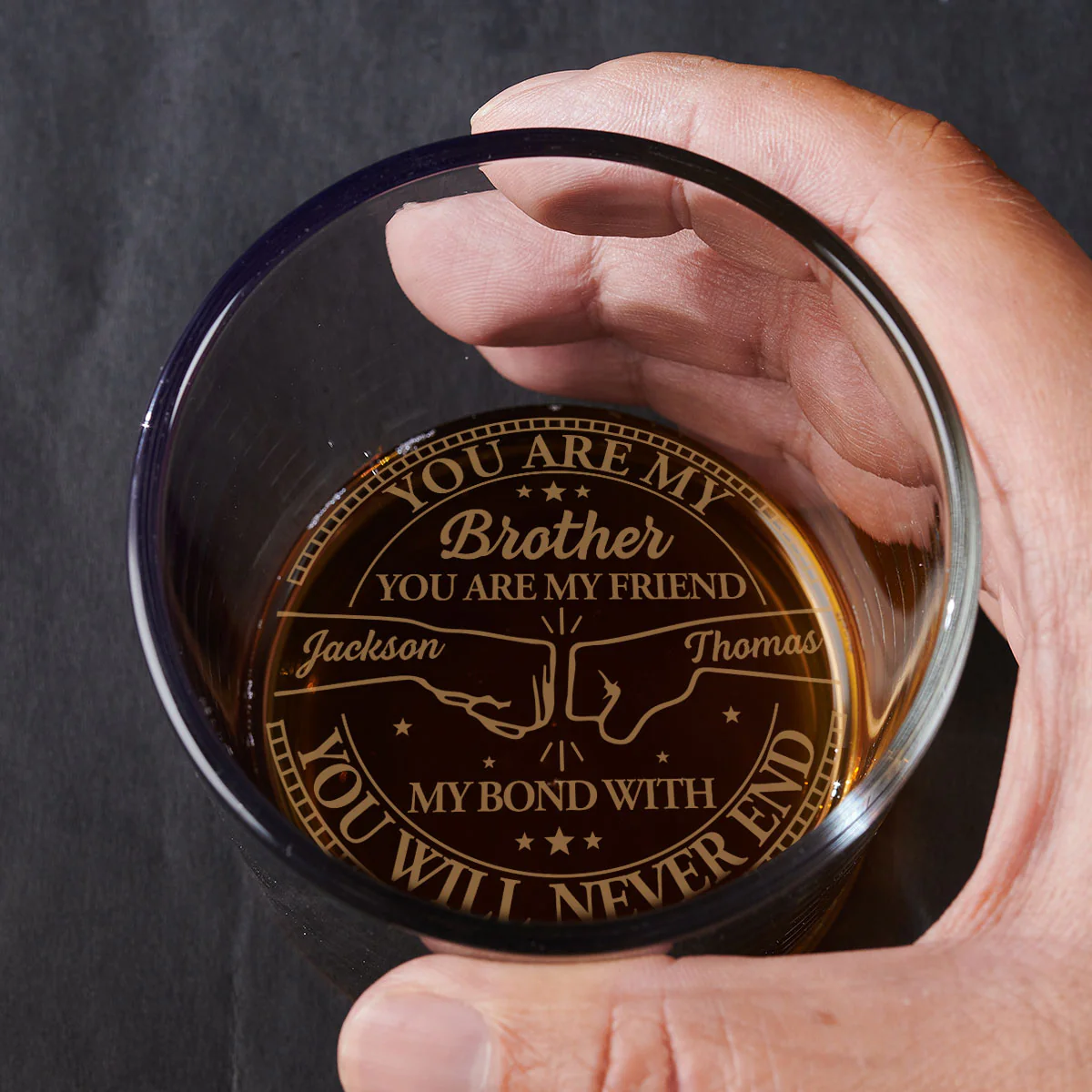 Arguing Yet Always Together - Personalized Custom Engraved Whiskey Glass