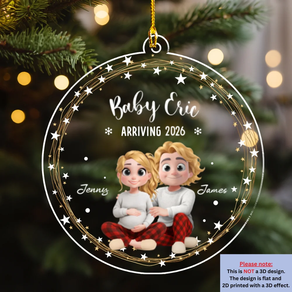 Arrive To This World - Personalized Custom Acrylic Ornament - Image 7