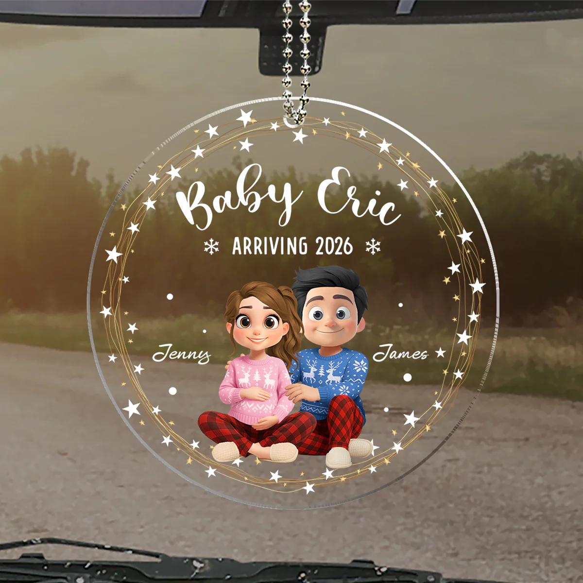 Arrive To This World - Personalized Custom Car Ornament - Image 4