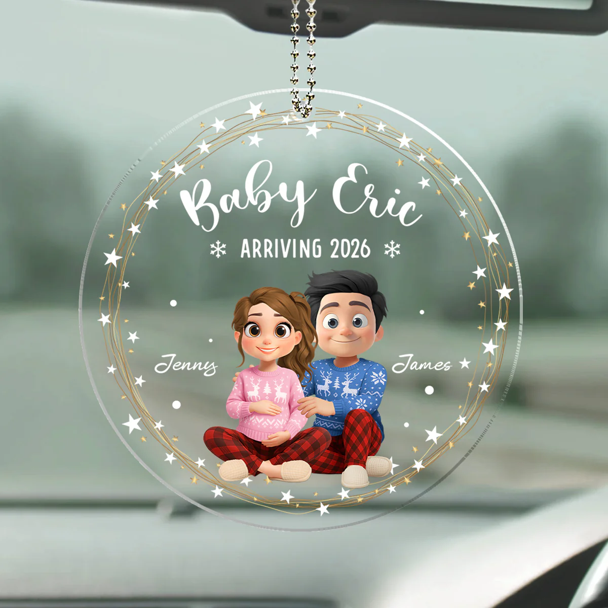 Arrive To This World - Personalized Custom Car Ornament - Image 5