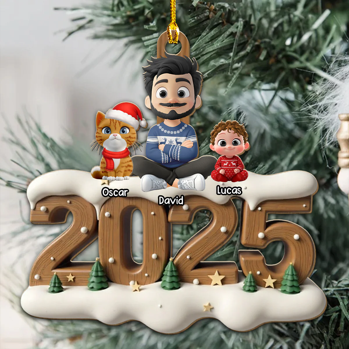 As A Cat Parent Now Onwards - Personalized Custom 3D Effect Wood Ornament - Image 3
