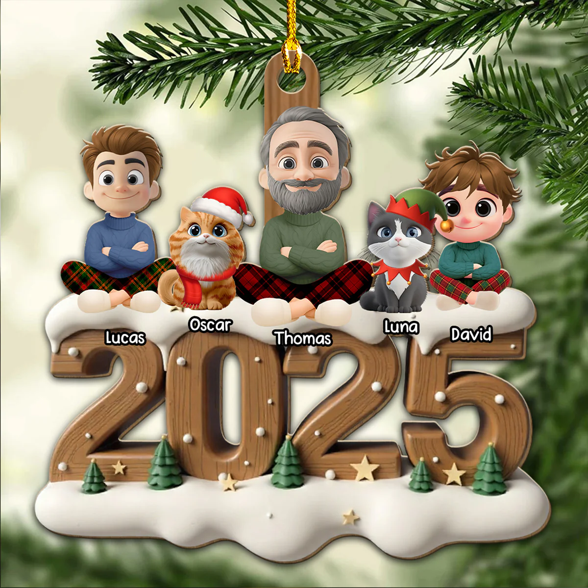 As A Cat Parent Now Onwards - Personalized Custom 3D Effect Wood Ornament - Image 4