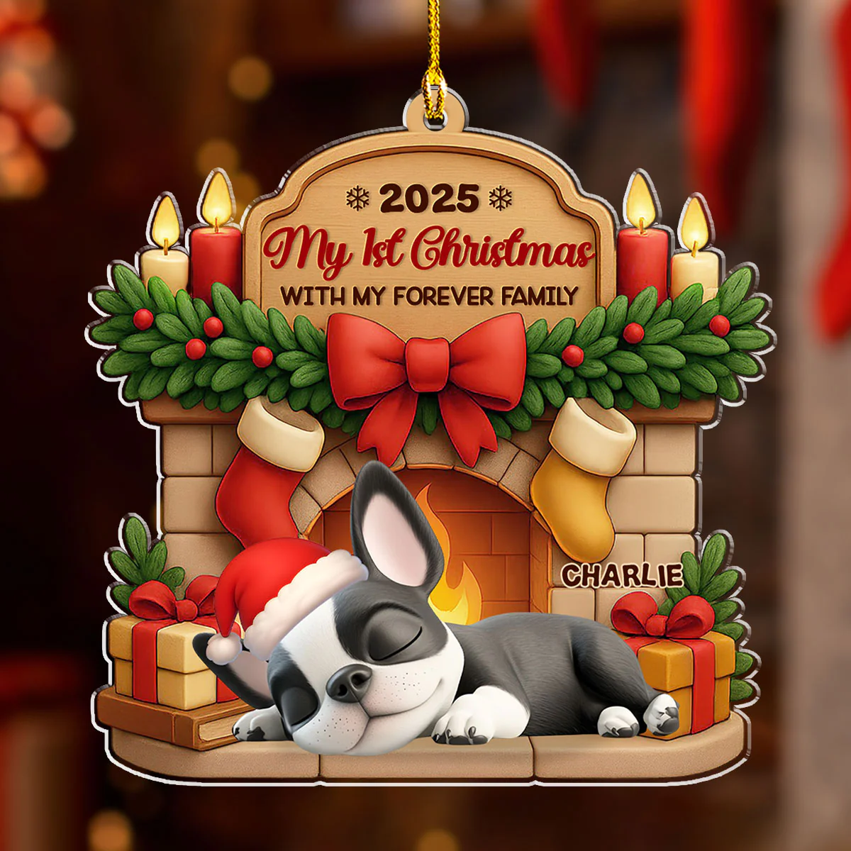 As A Family Member - Personalized Custom 3D Effect Acrylic Ornament - Image 4