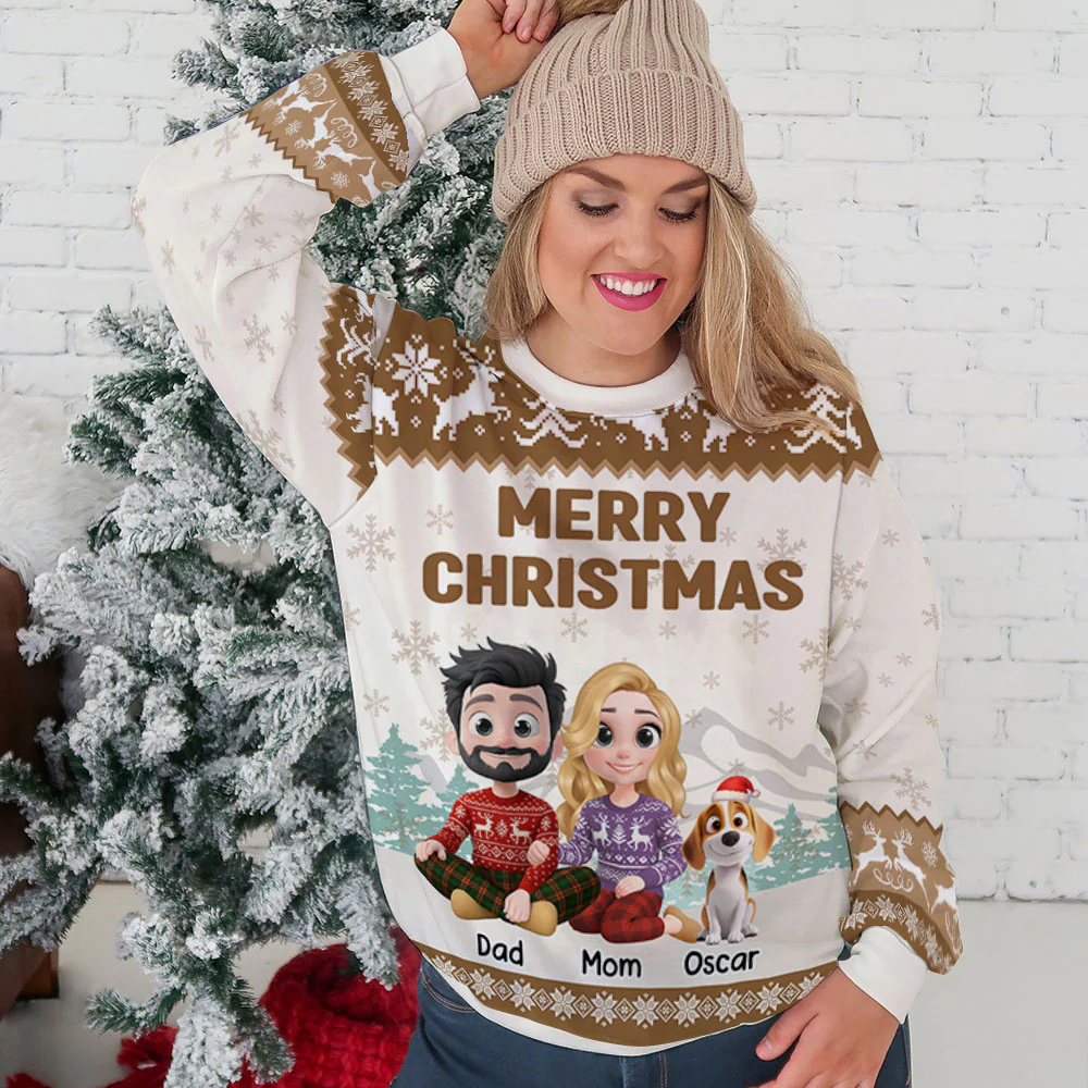As A Family Now Onwards - Personalized Custom All-Over-Print Sweatshirt - Image 3