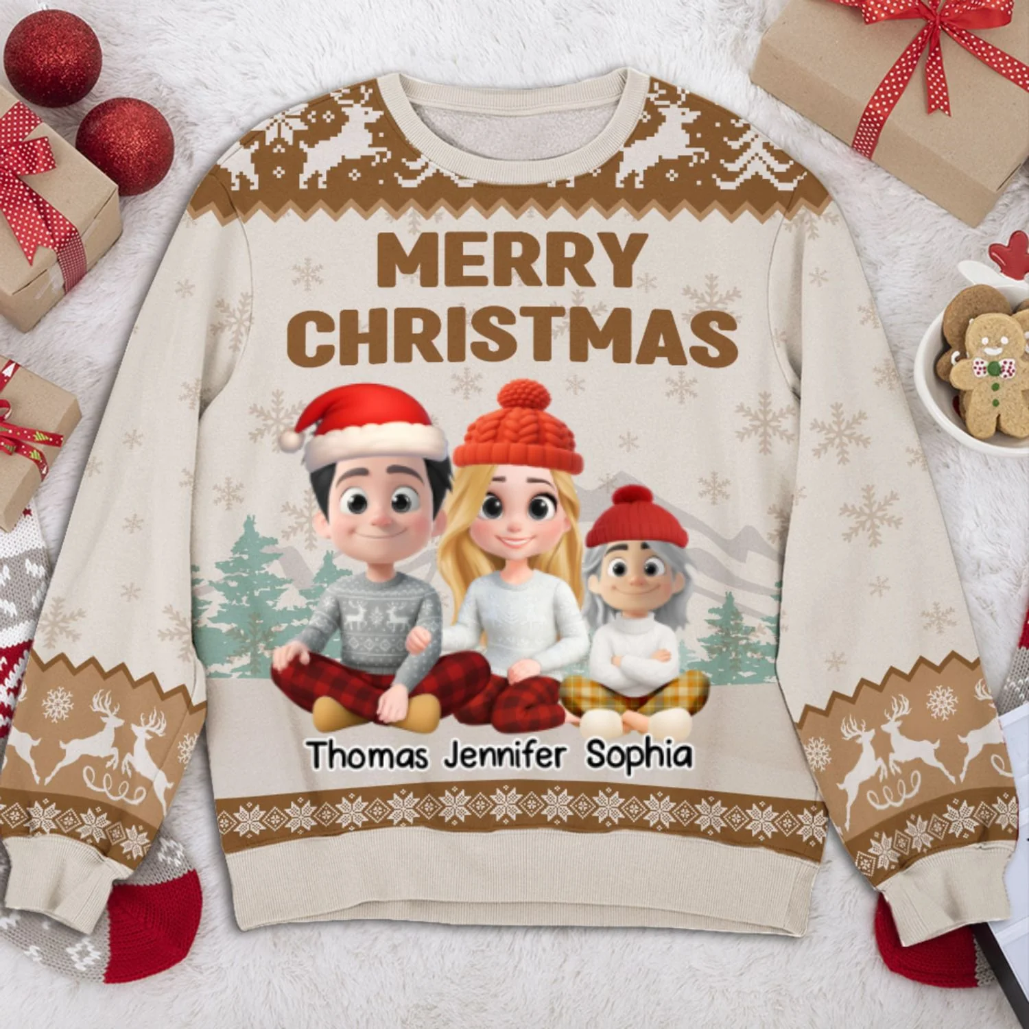 As A Family Now Onwards - Personalized Custom All-Over-Print Sweatshirt - Image 7