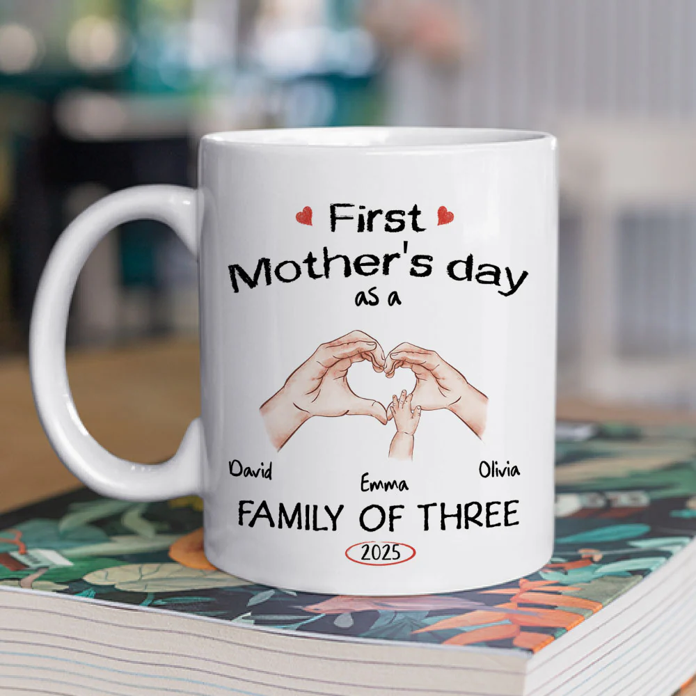 As A Family Of Three - Personalized Custom Coffee Mug - Image 2