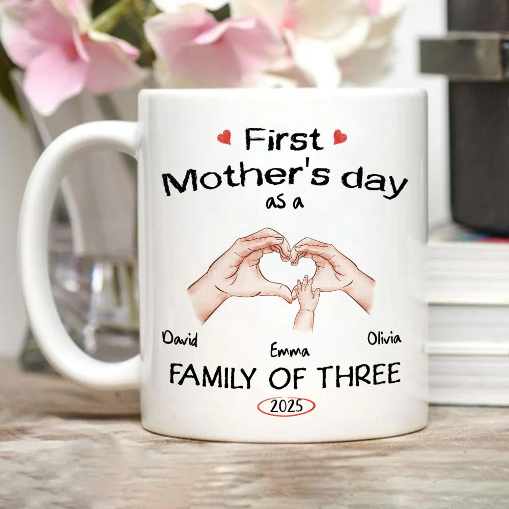 As A Family Of Three - Personalized Custom Coffee Mug - Image 3