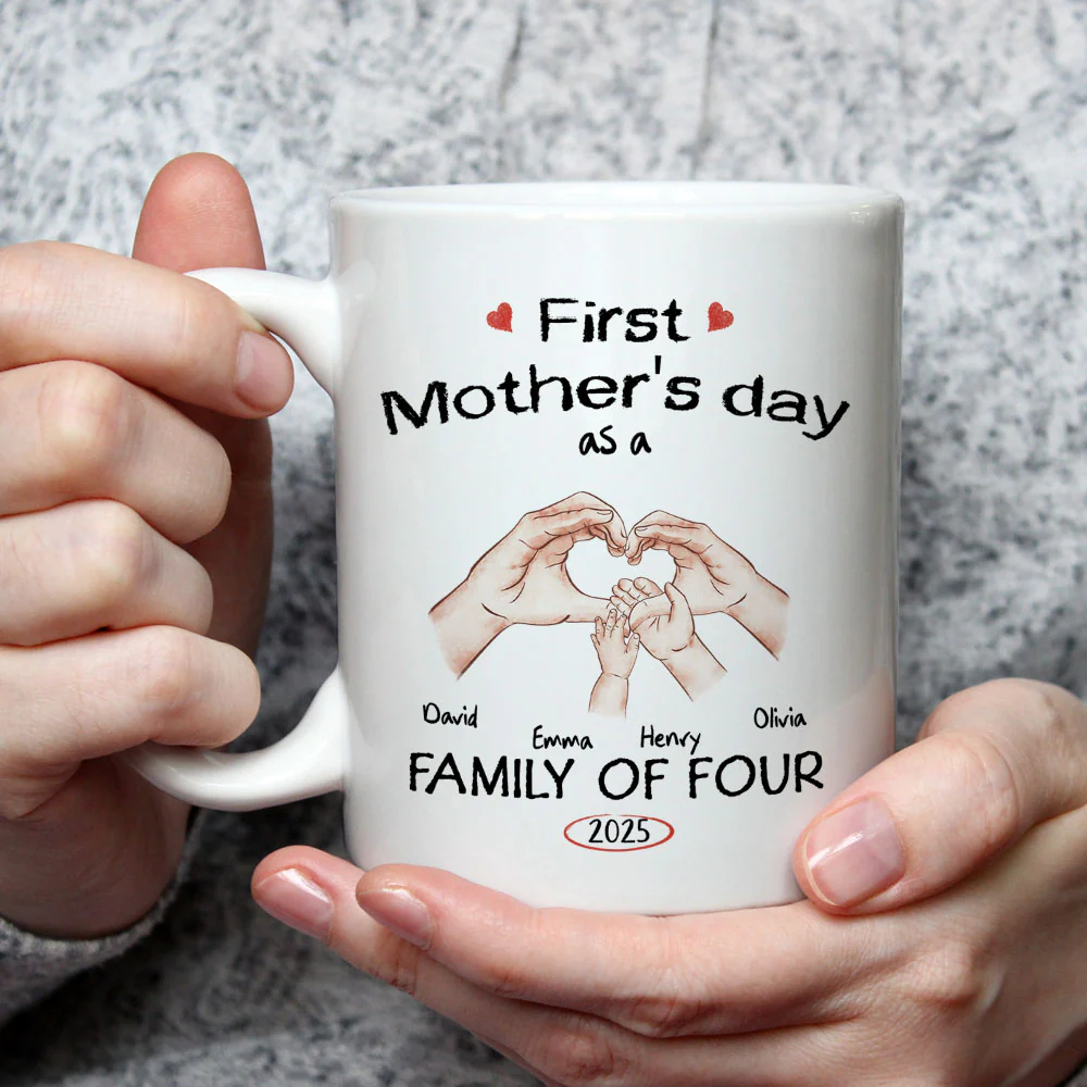 As A Family Of Three - Personalized Custom Coffee Mug - Image 4
