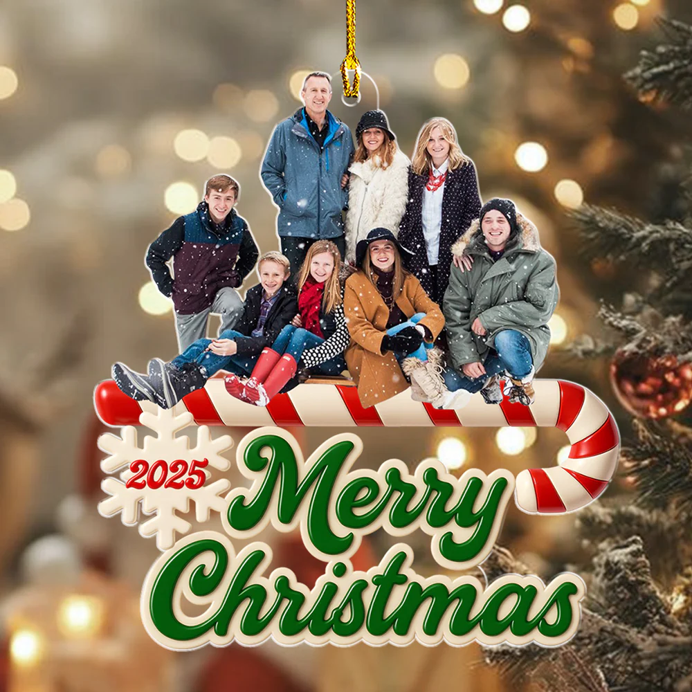 As A Family Photo - Personalized Custom Acrylic Ornament - Image 6