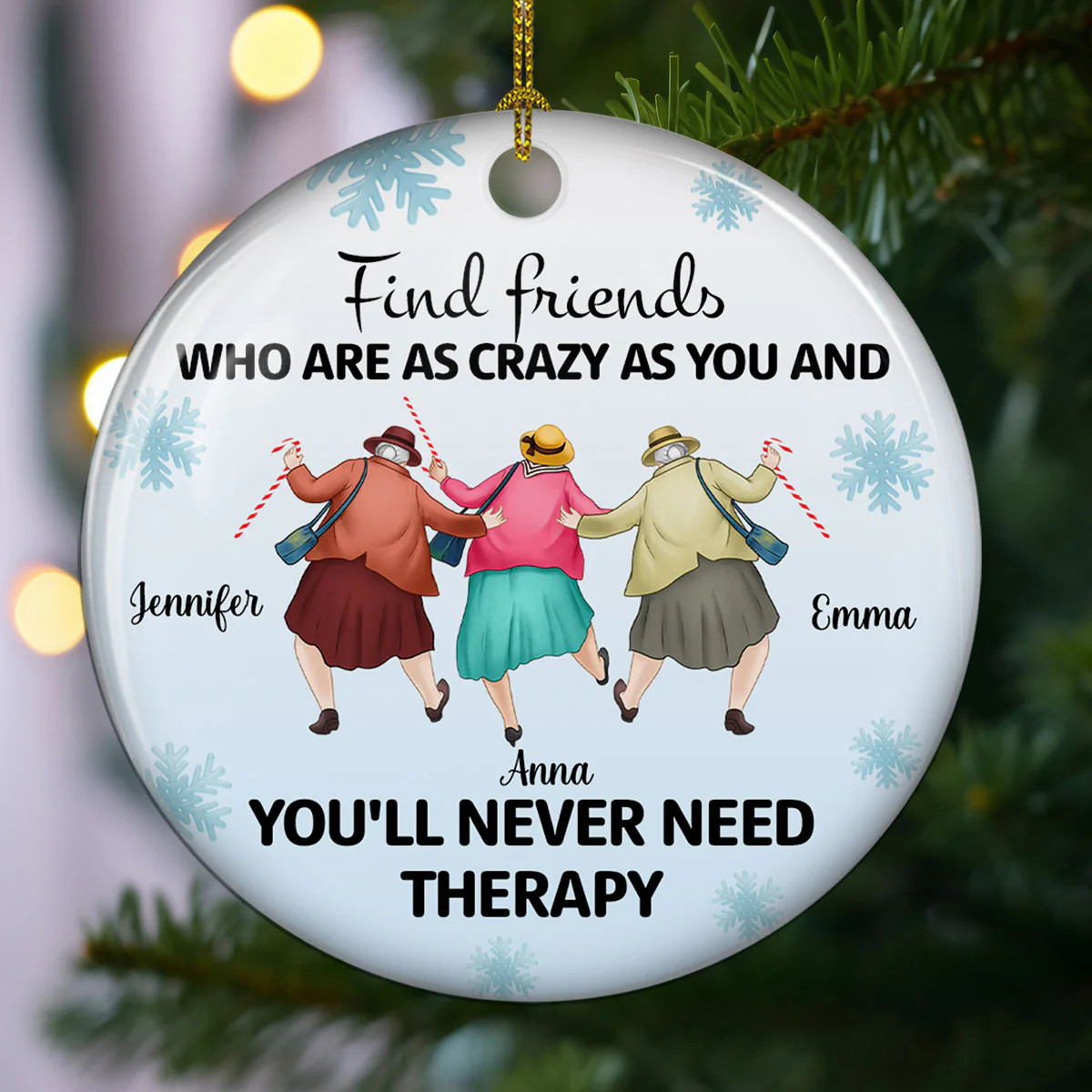 As Crazy As You - Personalized Custom Ceramic Ornament - Image 2