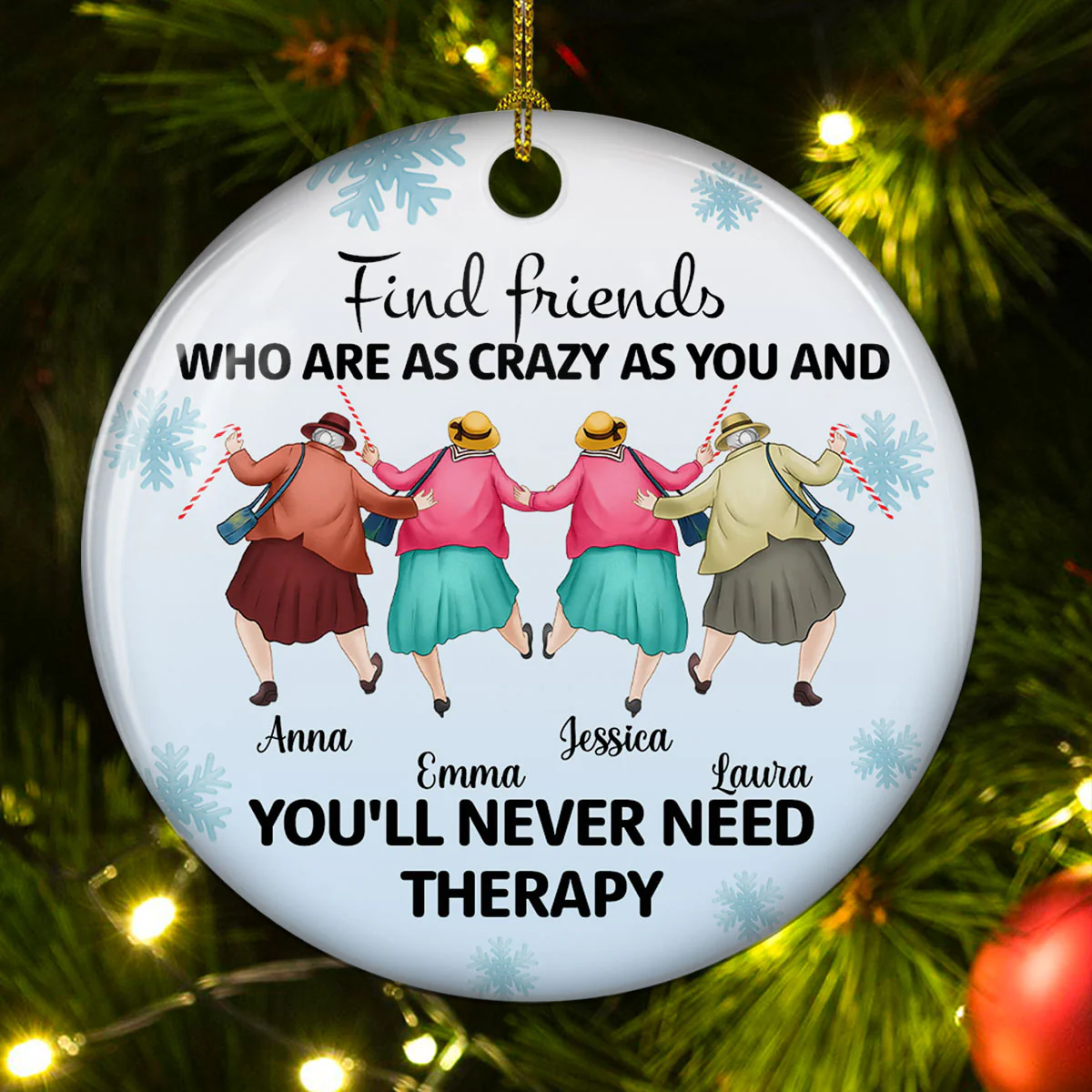As Crazy As You - Personalized Custom Ceramic Ornament - Image 3