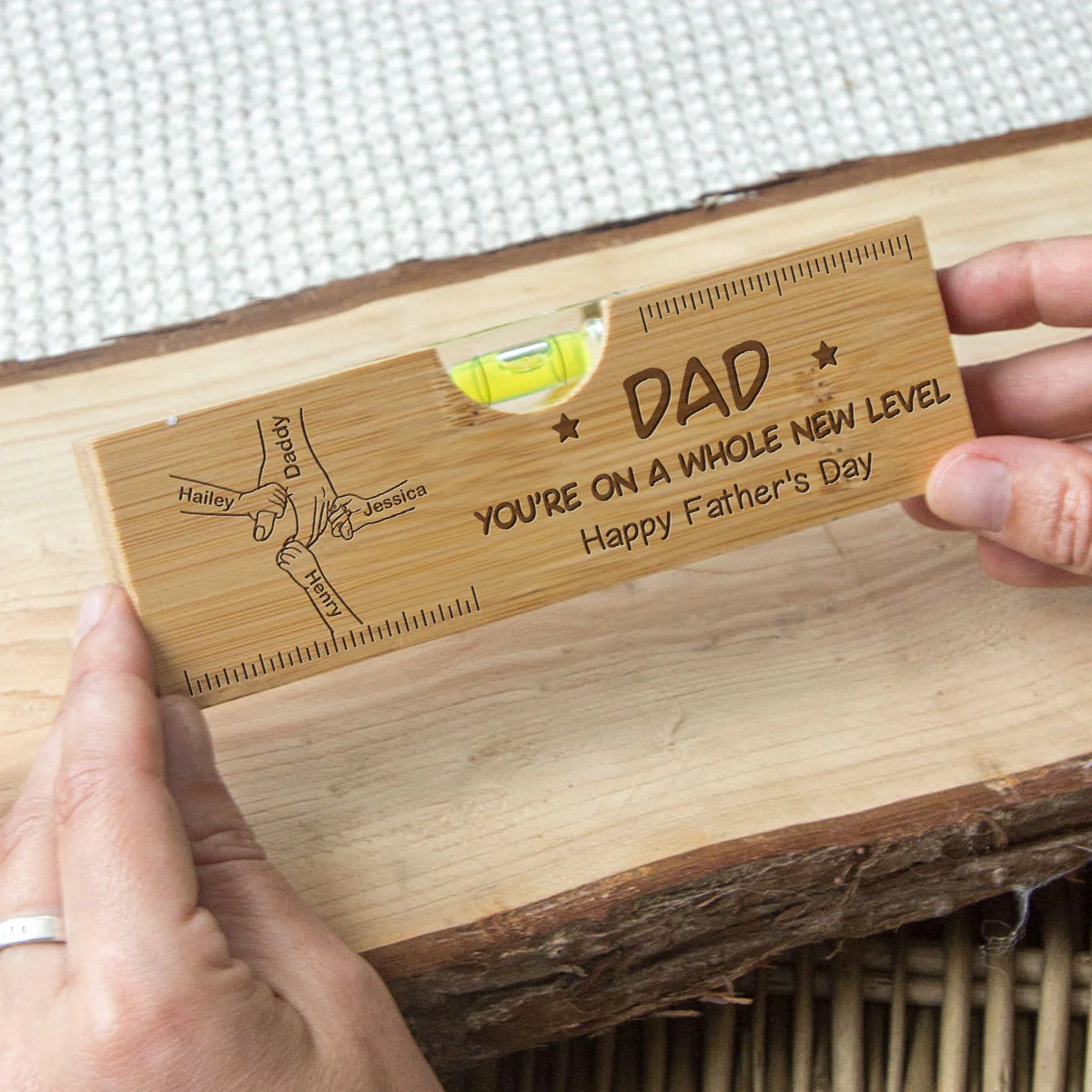 As Dads Go, You Are Different - Personalized Custom Engraved Wooden Spirit Level Bottle Opener - Image 3