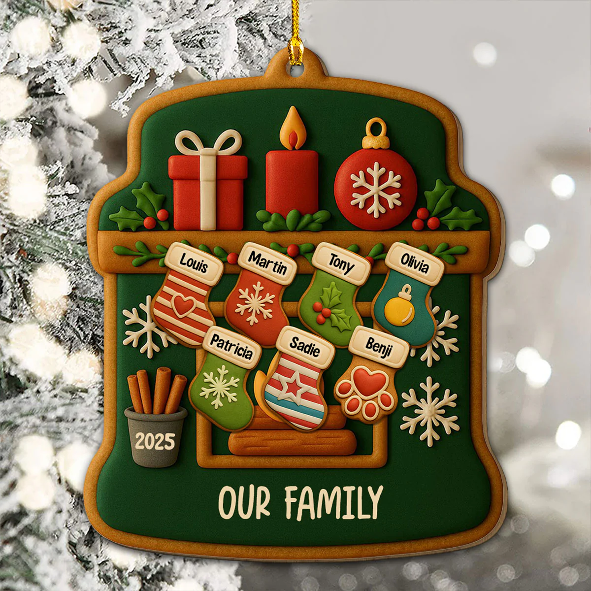 As Long As We Are Together - Personalized Custom 3D Effect Wood Ornament - Image 2