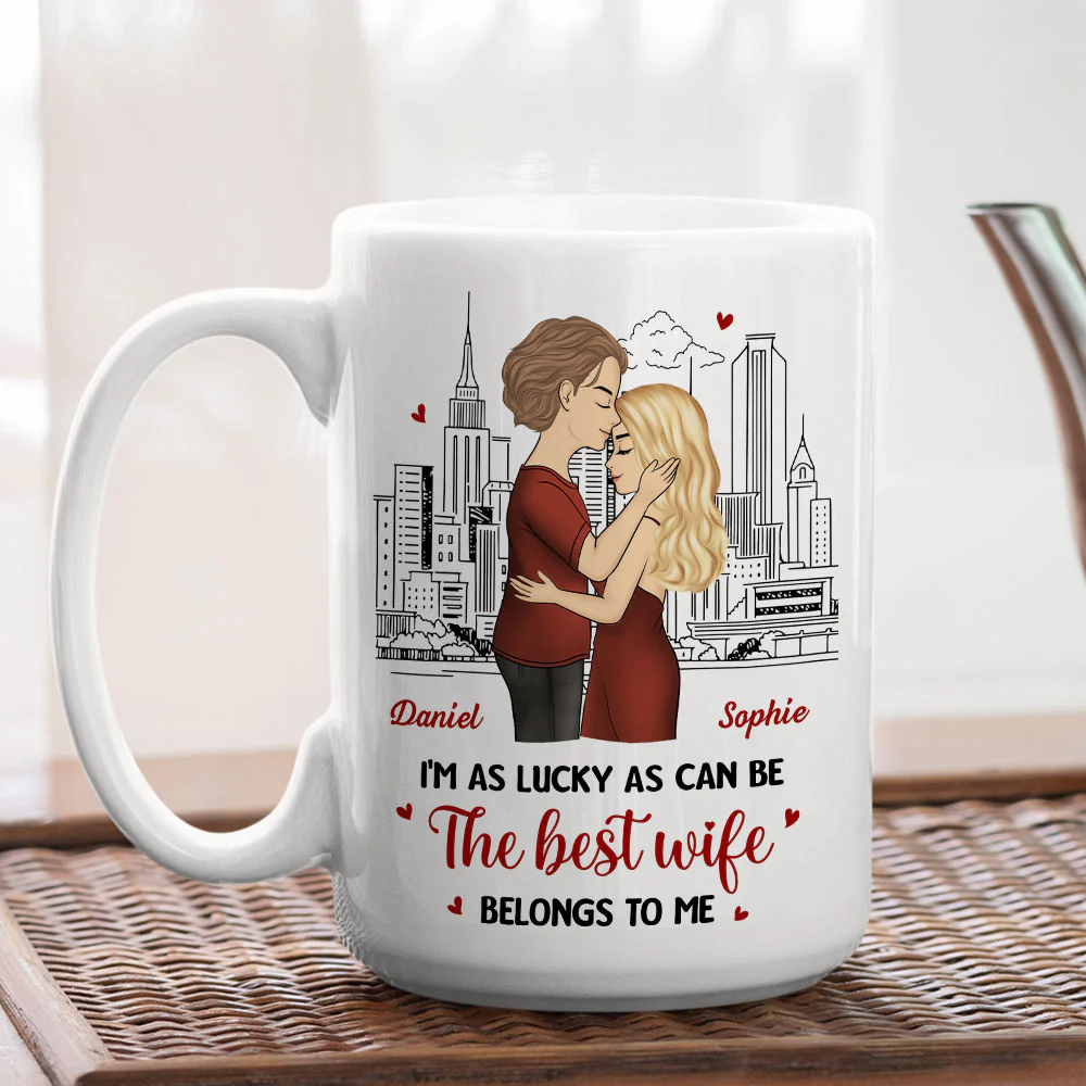 As Lucky As Can Be - Personalized Custom Coffee Mug - Image 5