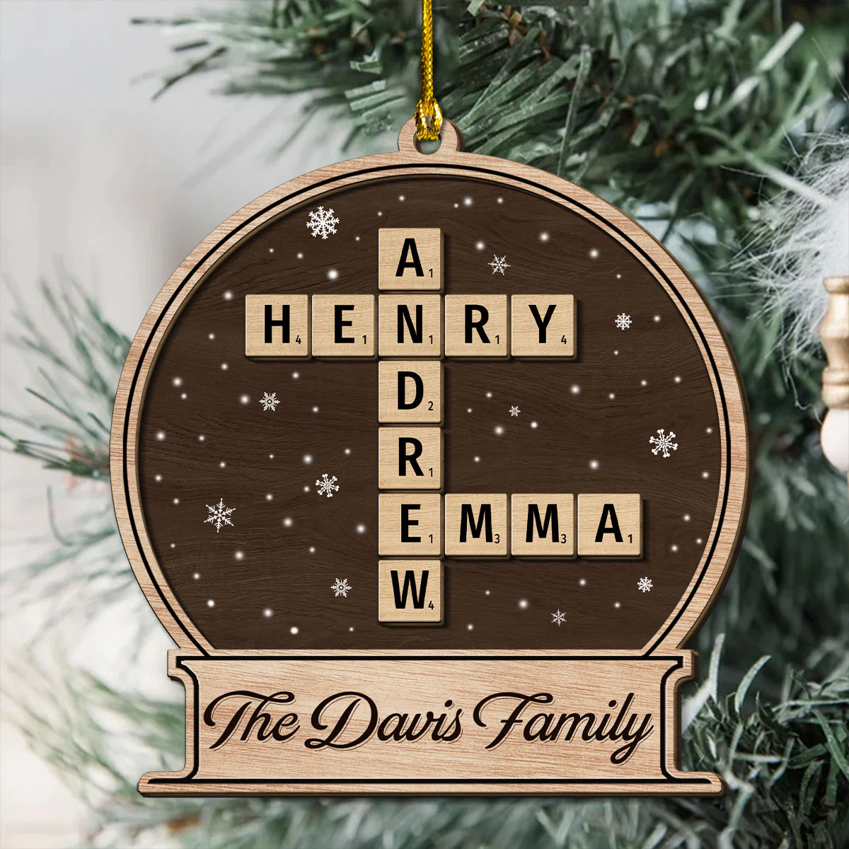 At Christmas, All Roads Lead Home - Personalized Custom Freeshape 2-Layered Wood Ornament - Image 2