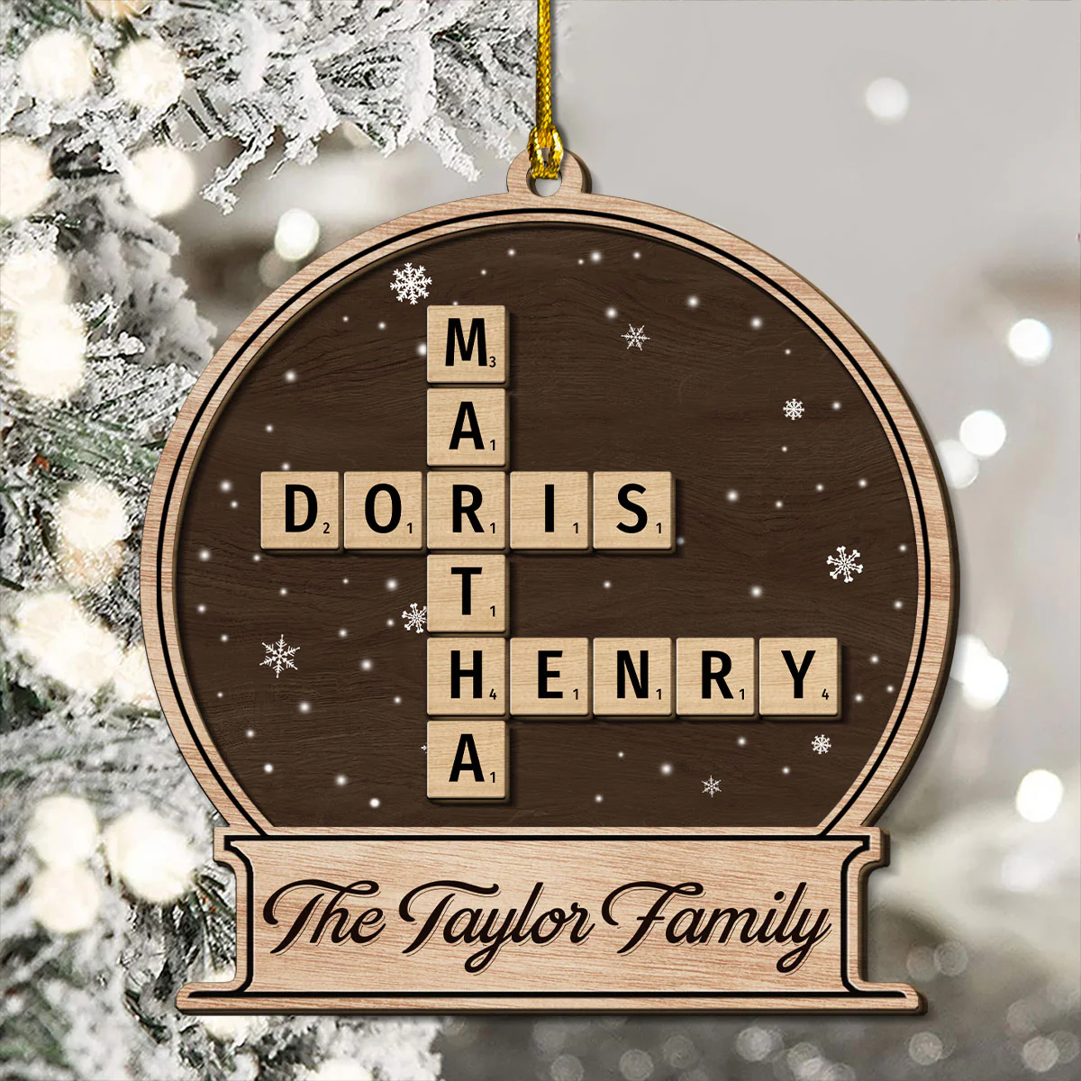 At Christmas, All Roads Lead Home - Personalized Custom Freeshape 2-Layered Wood Ornament - Image 3