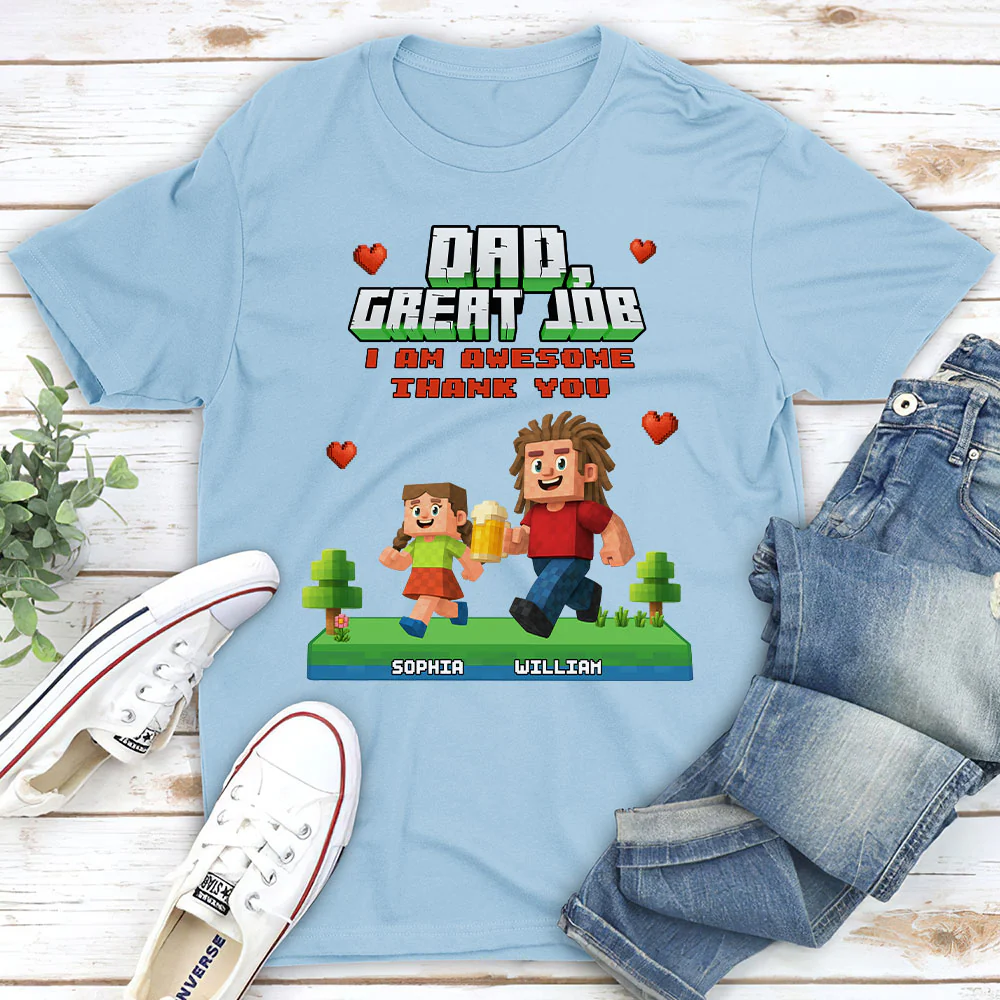 Awesome Daddy Of Us - Personalized Custom Shirt - Image 3