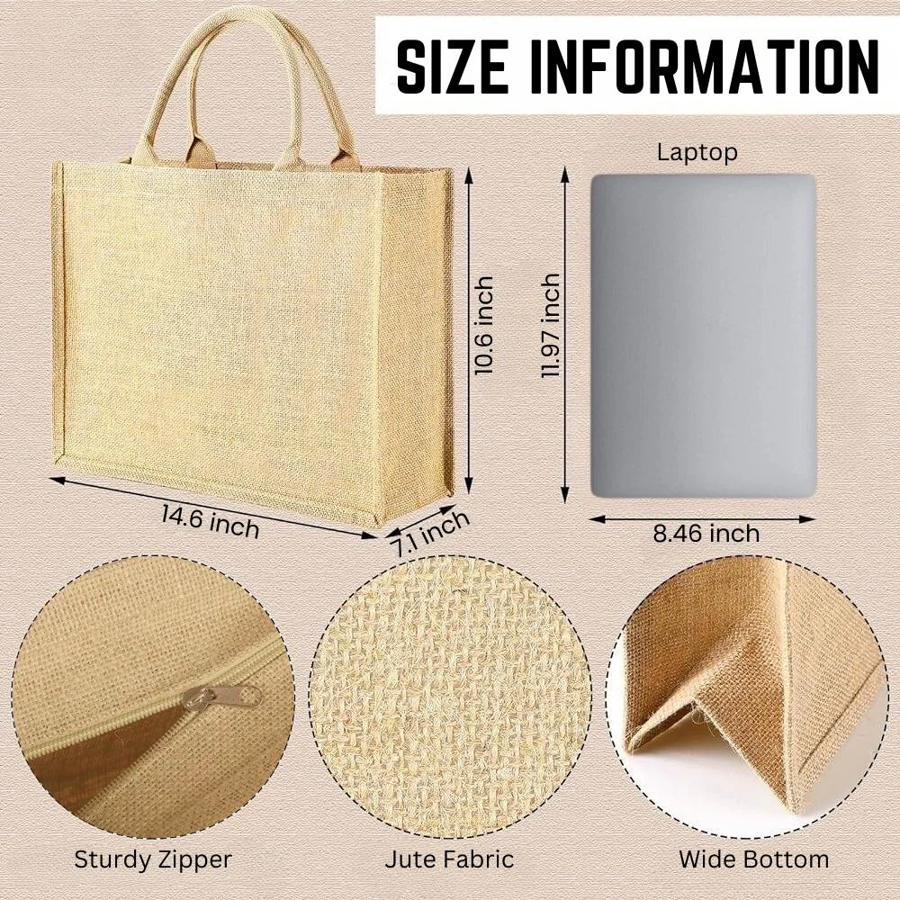 Awesome Grandma - Personalized Custom Jute Tote Bag - Image 5