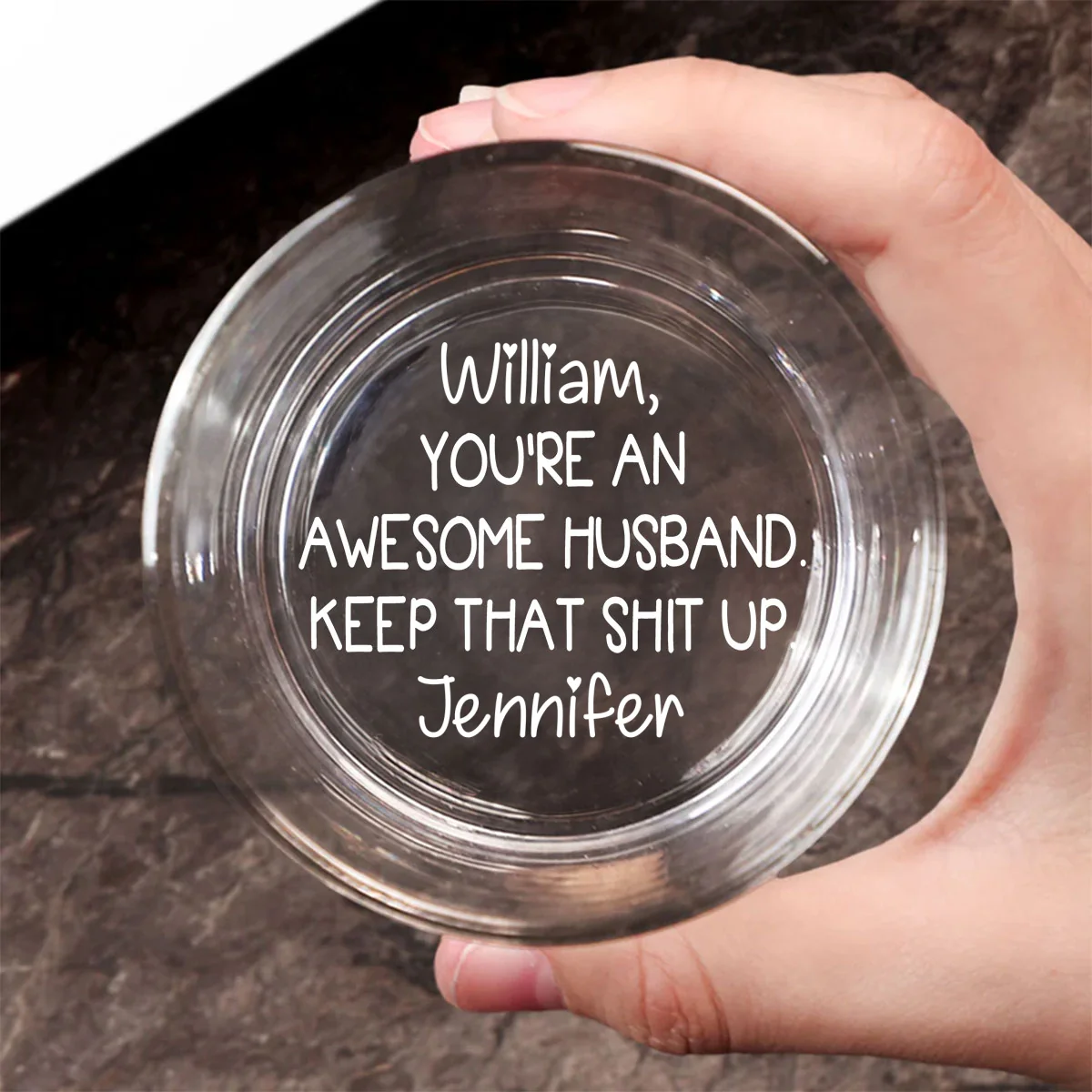 Awesome Husband - Personalized Custom Engraved Whiskey Glass - Image 6