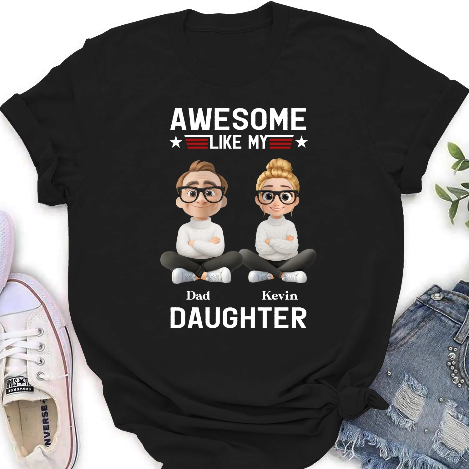 Awesome Like My Daughter 2 - Personalized Custom Shirt - Image 16