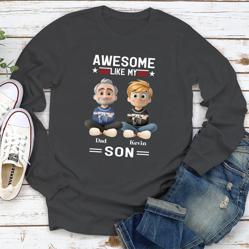 Awesome Like My Daughter 2 - Personalized Custom Shirt - Image 3