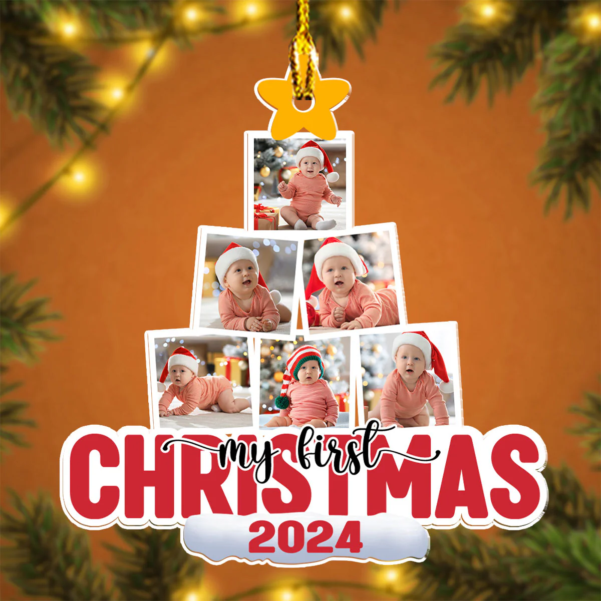 Baby 1st Christmas Tree - Personalized Custom Acrylic Ornament - Image 2