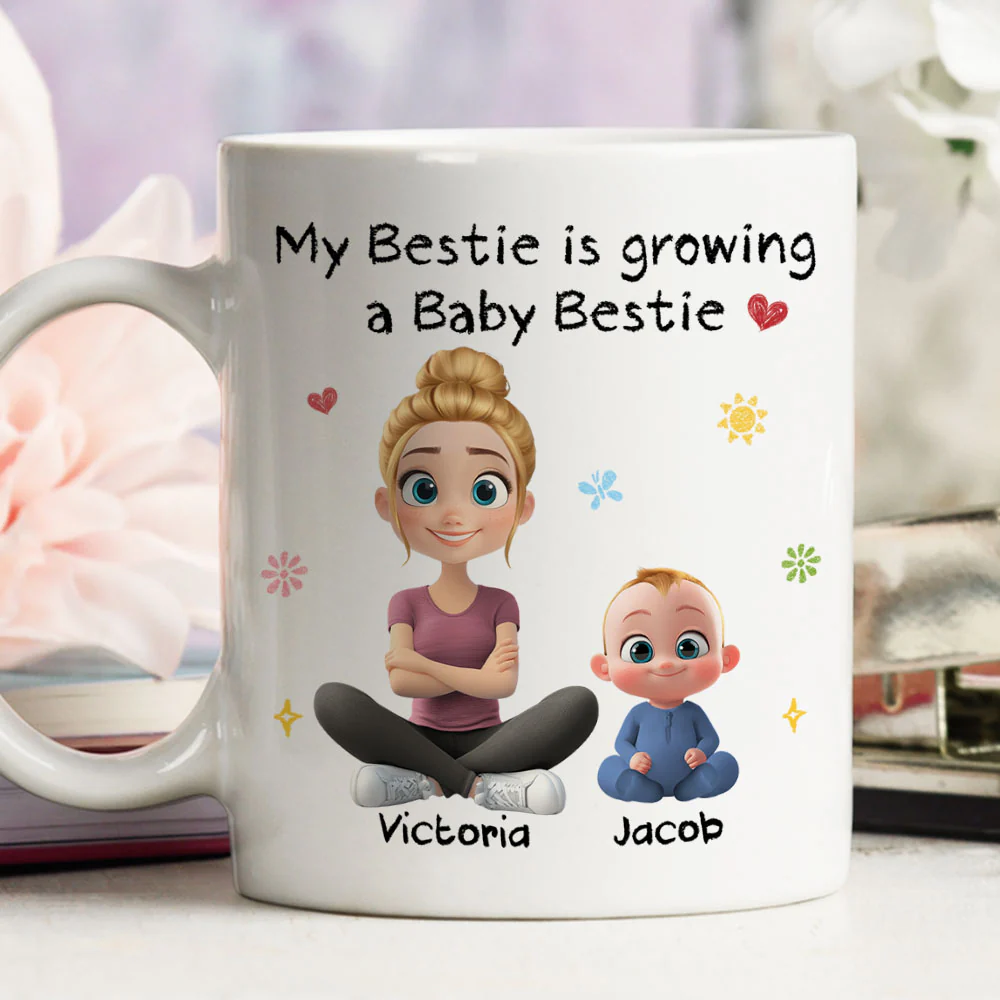 Baby Bestie - Personalized Custom Coffee Mug - Image 3