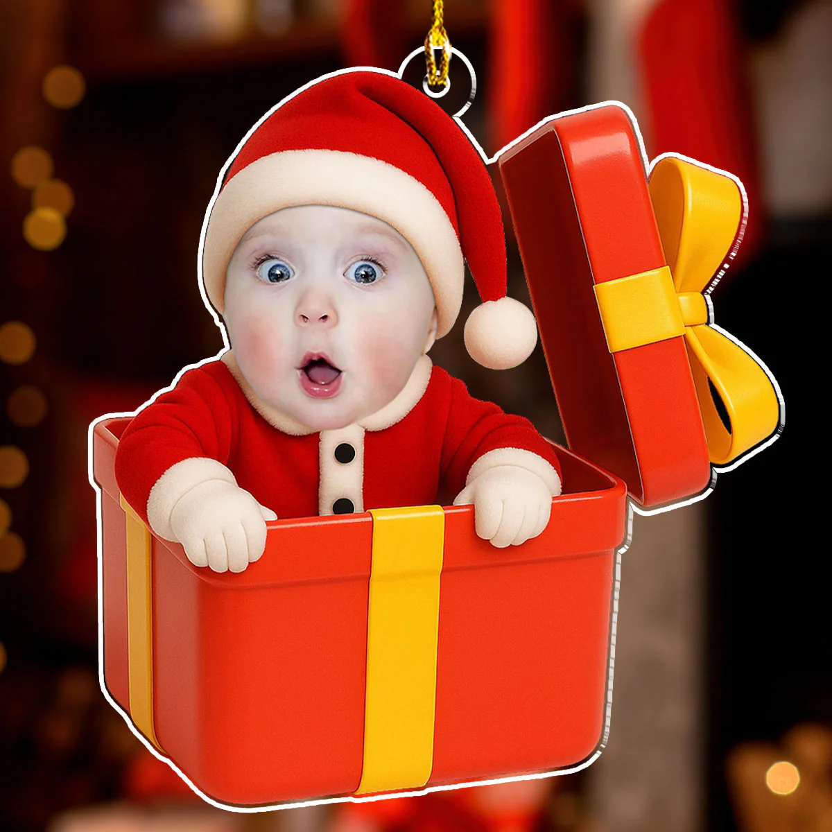 Baby Box - Personalized Custom Acrylic Ornament - Image 4