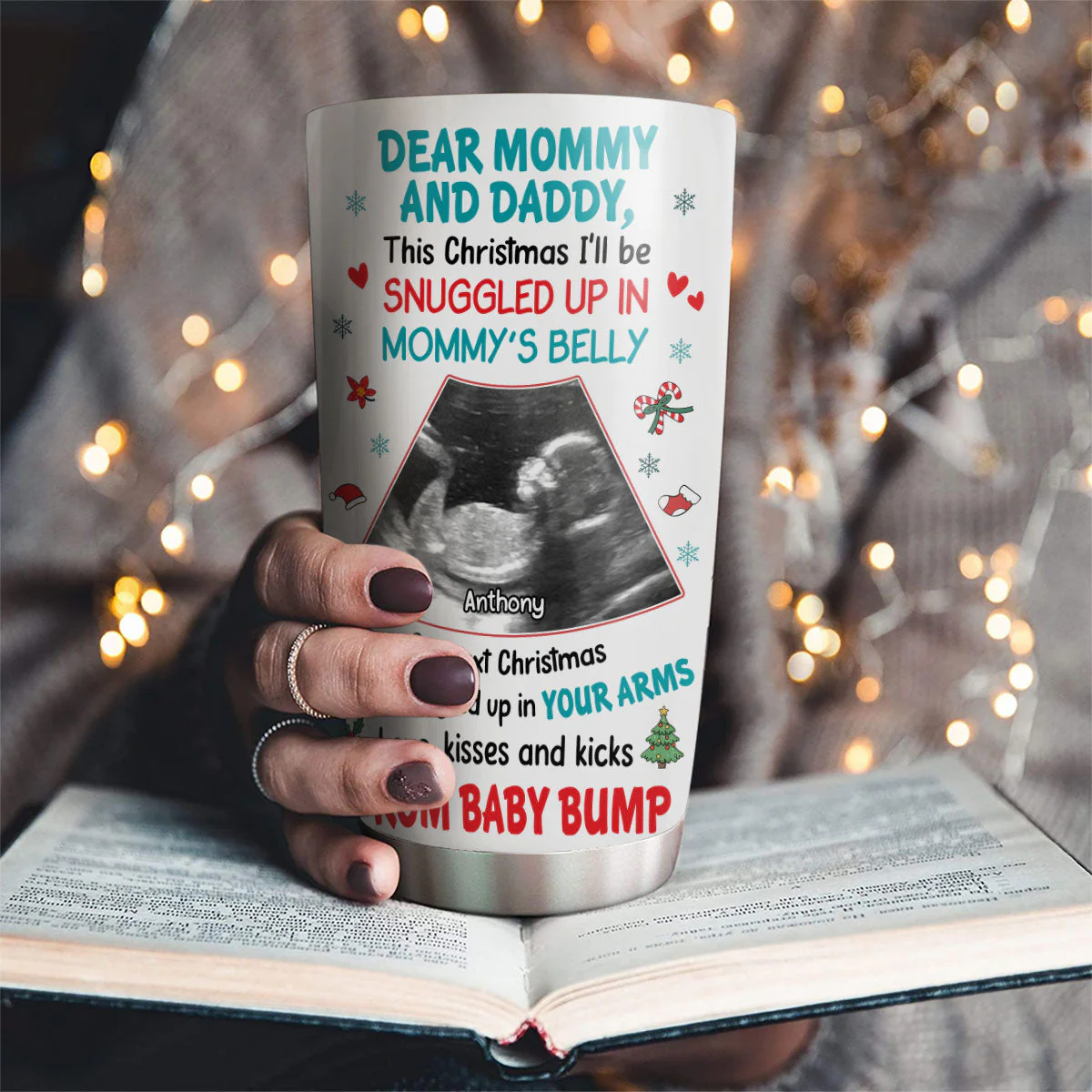 Baby Bump - Personalized Custom Tumbler - Image 2