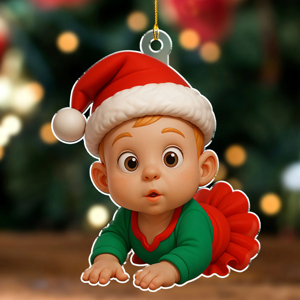 Baby Christmas Figure - Personalized Custom Acrylic Ornament - Image 6