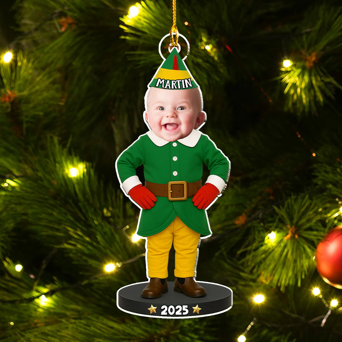 Baby Christmas - Personalized Custom Acrylic Ornament - Image 4