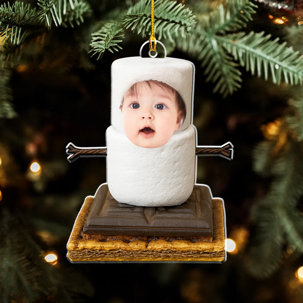 Sweet Smore Snow First Christmas - Personalized Custom Acrylic Ornament - Image 3