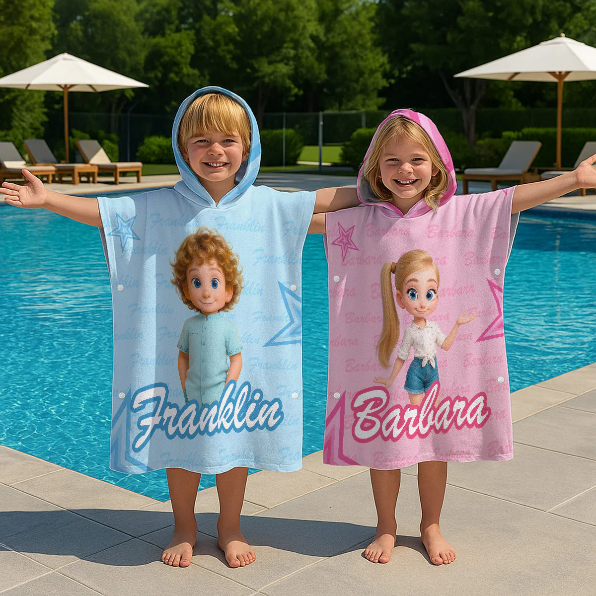 Baby Doll - Personalized Custom Hooded Beach Towel - Image 3