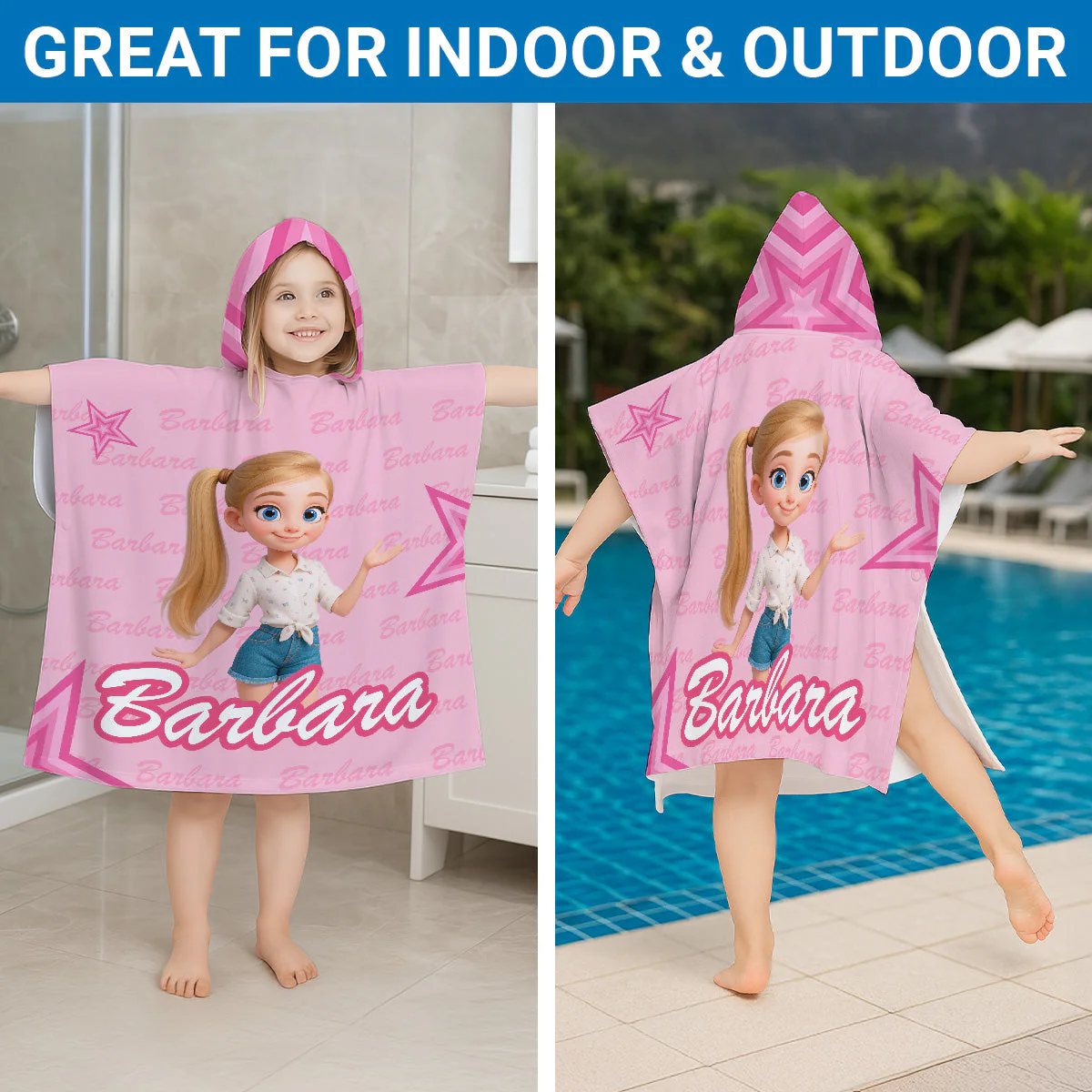 Baby Doll - Personalized Custom Hooded Beach Towel - Image 4