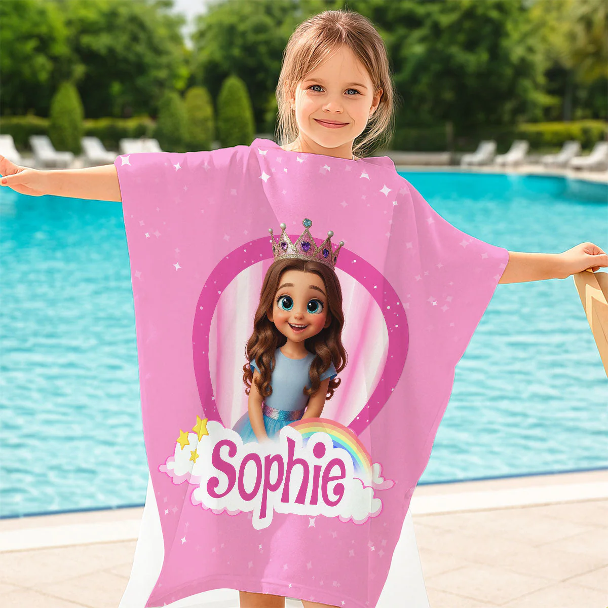 Sparkle Like A Star - Personalized Custom Hooded Beach Towel - Image 5