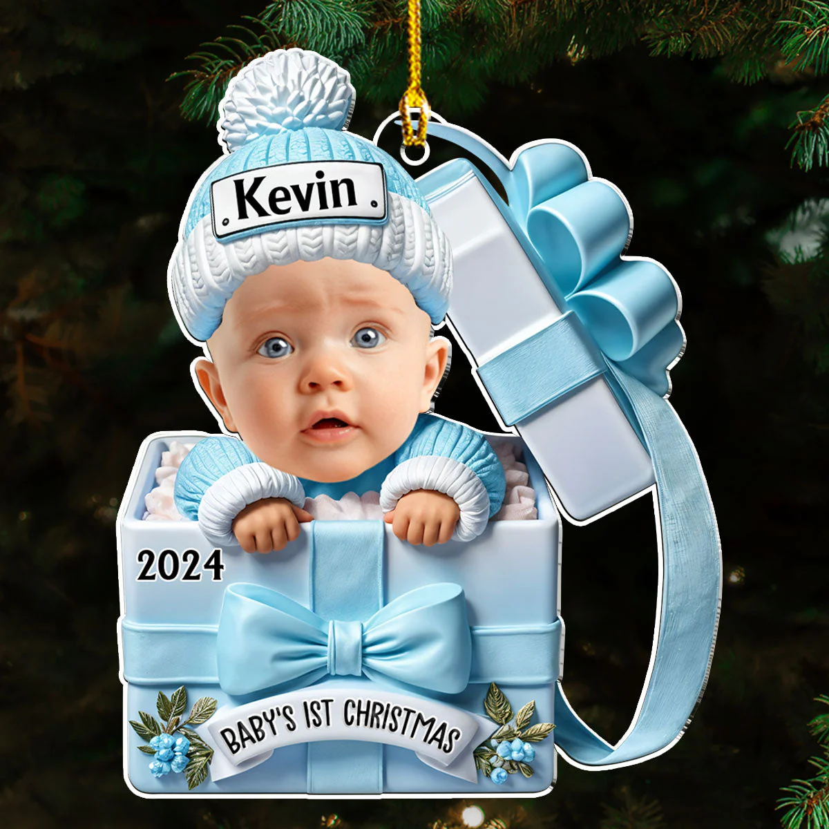 Baby Gift - Personalized Custom Acrylic Ornament - Image 2