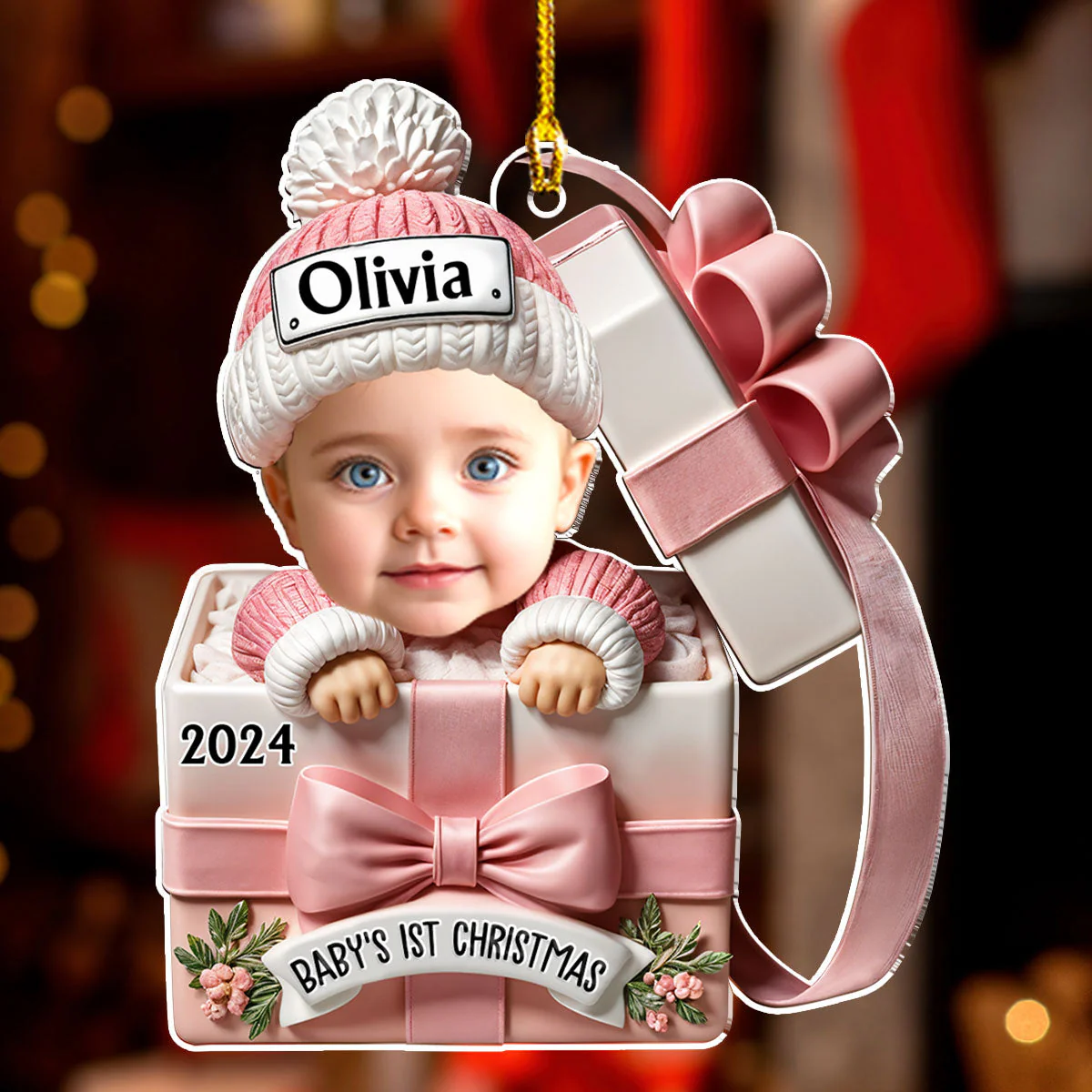 Baby Gift - Personalized Custom Acrylic Ornament - Image 3