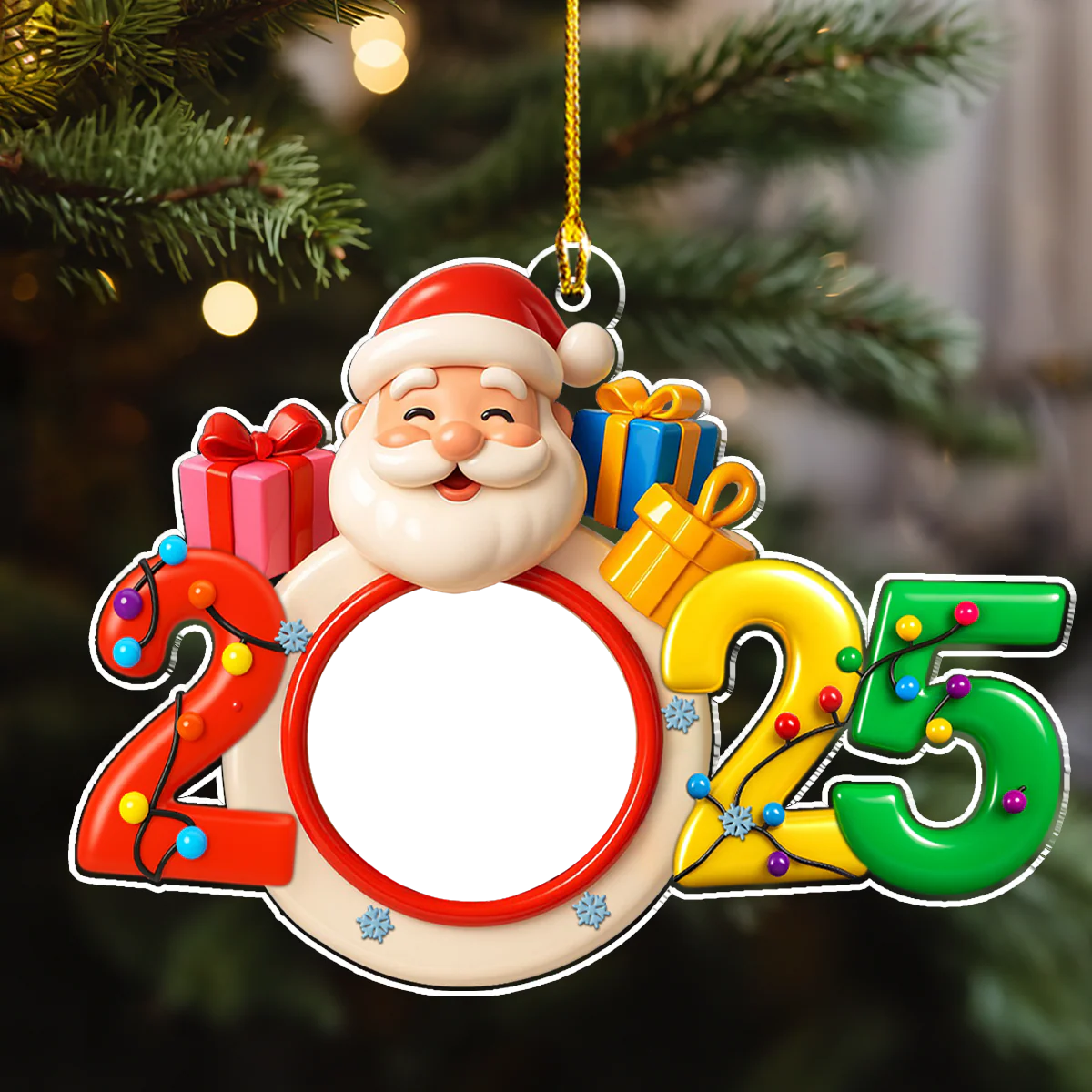Baby Happy Christmas - Personalized Custom Acrylic Ornament - Image 2