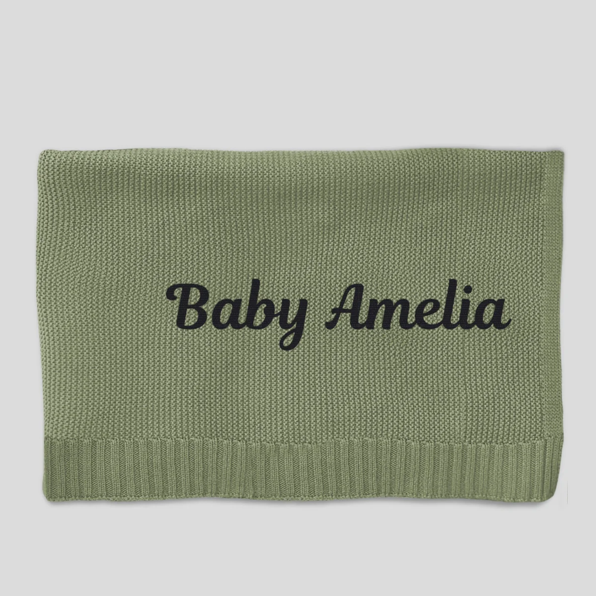 Baby Monogram - Personalized Custom Embroidered Knitted Baby Blanket - Image 10