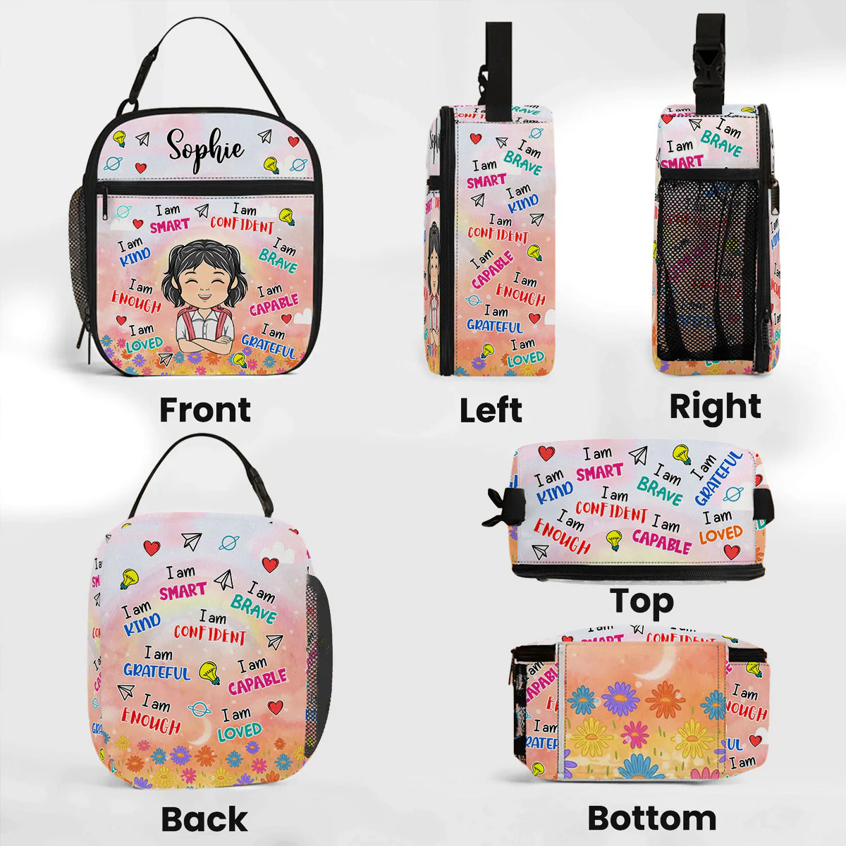Back To School - Personalized Custom Insulated Lunch Bag - Image 5